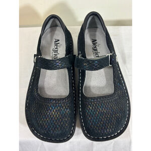 Women's Alegria Mary Janes Size 37 Black Multi